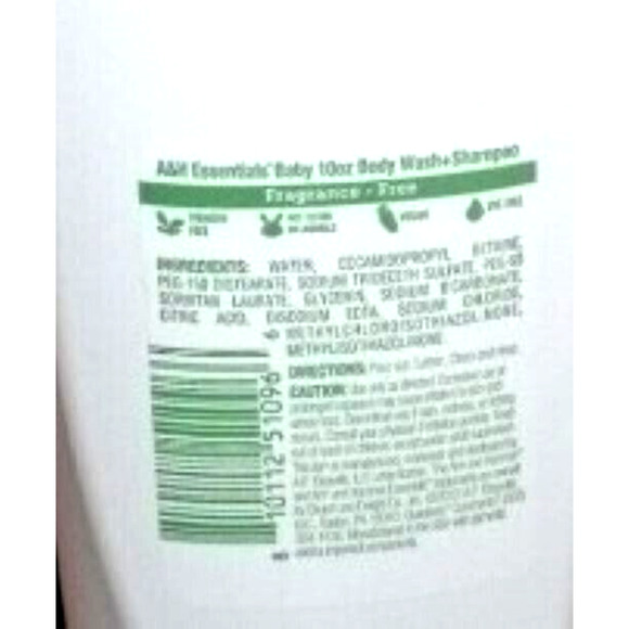 BABY Arm & Hammer TEAR FREE Fragrance Free BODY WASH SHAMPOO Combo Senstive 10oz - Picture 2 of 2